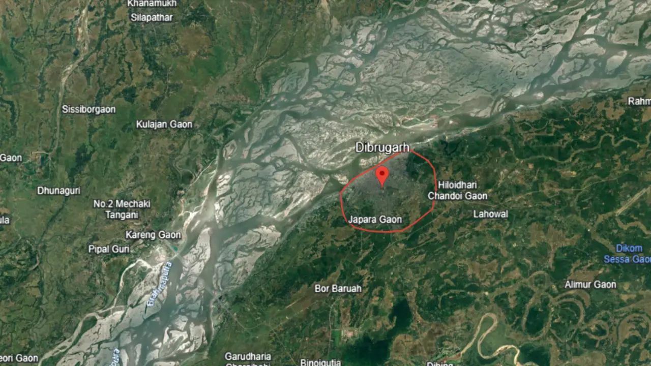 Dibrugarh is located in red circle, What is Dibrugarh