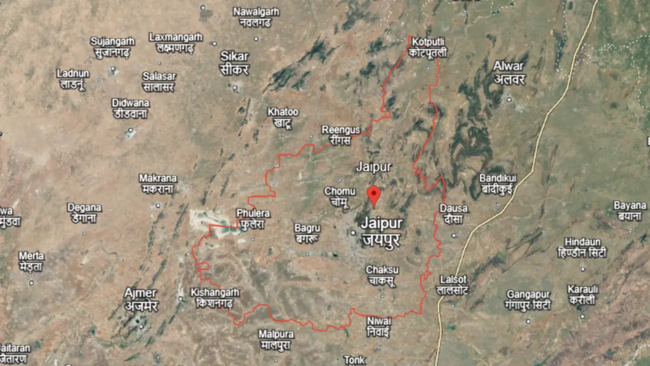 Jaipur located in red circle, What is Jaipur