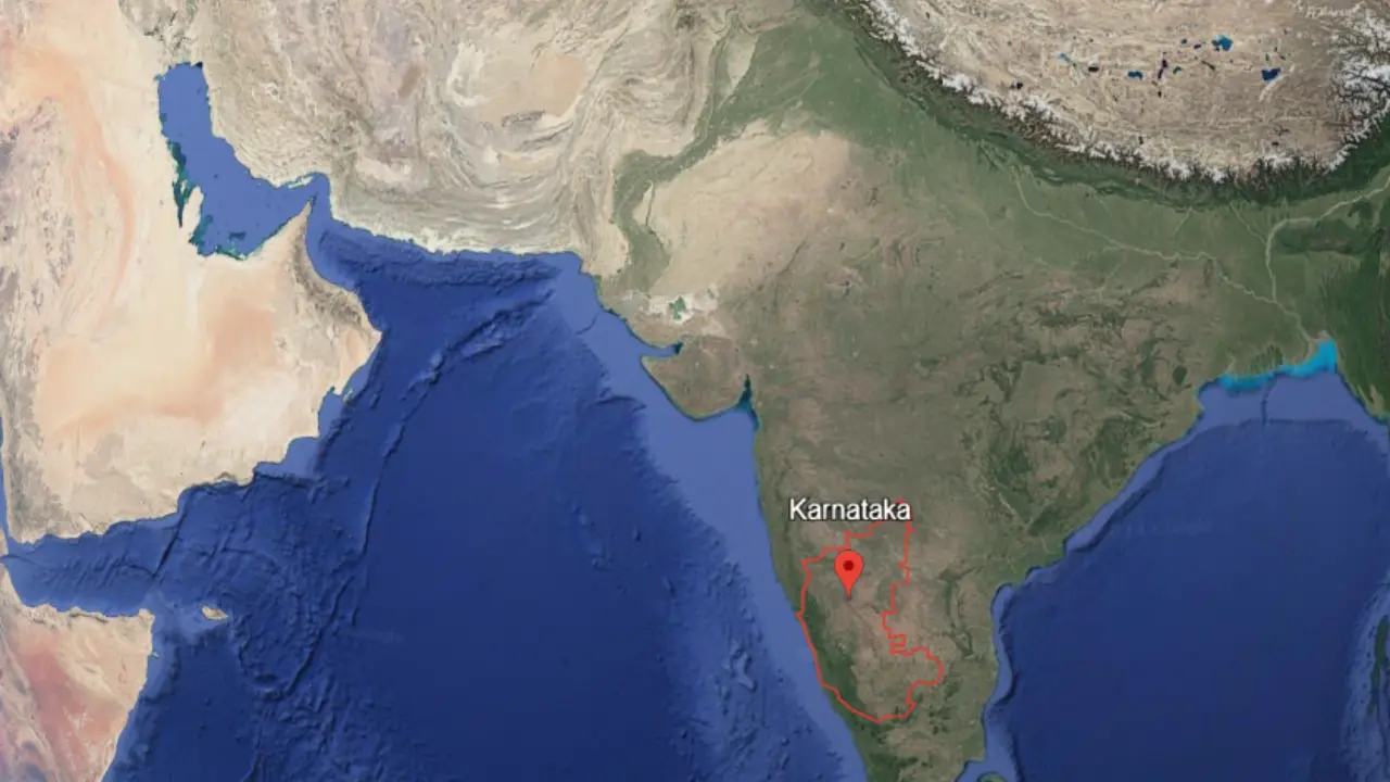 Karnataka in red circle, What is Karnataka