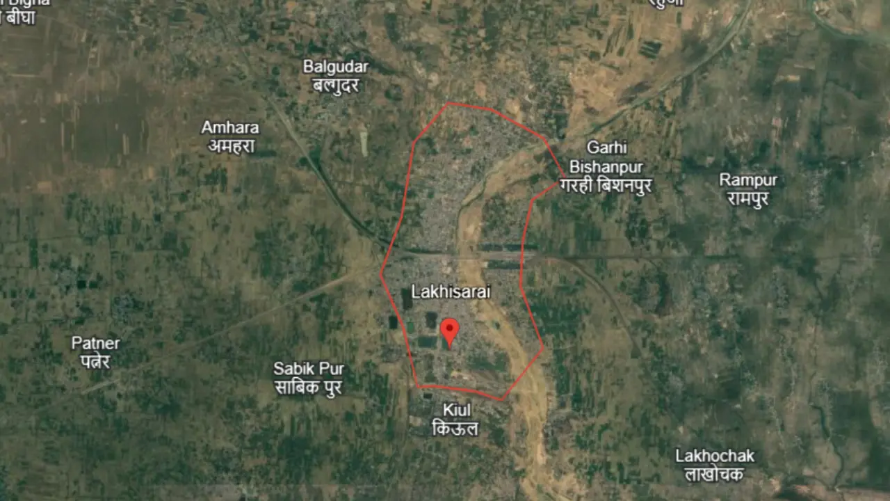 Lakhisarai in red circle area, What is Lakhisarai