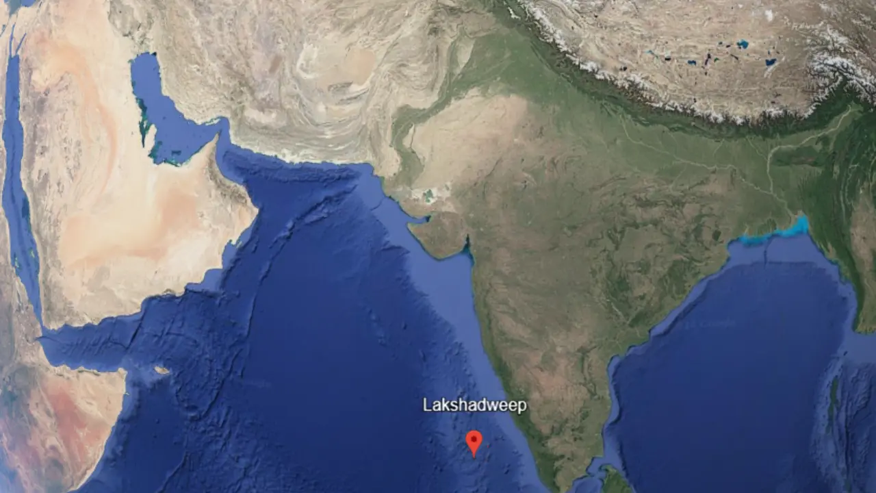 Lakshadweep in red circle area, What is Lakshadweep