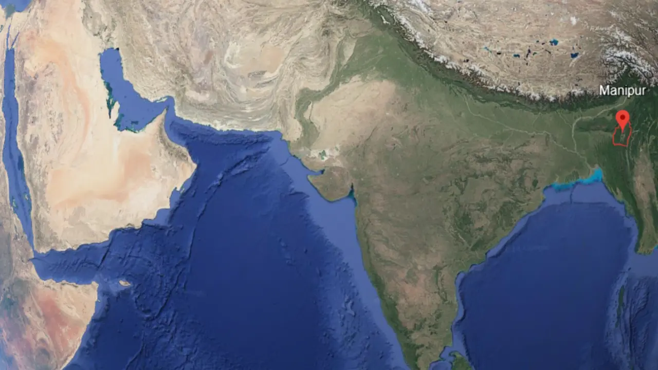 Manipur in red circle area, What is Manipur