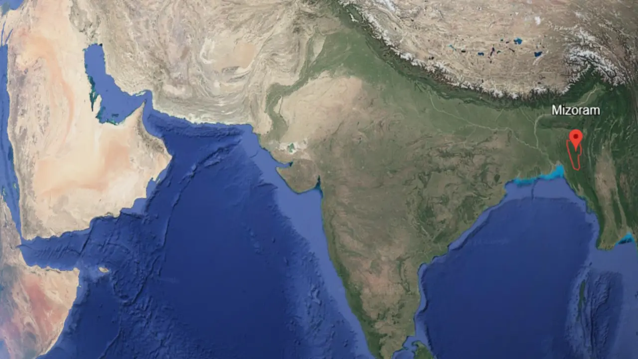 Mizoram in red circle area, What is Mizoram