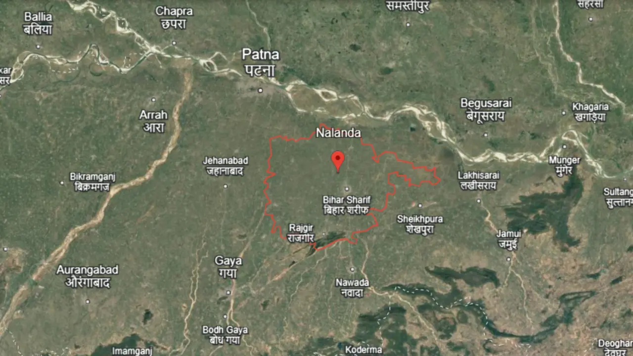 Nalanda located in red circle, What is Nalanda