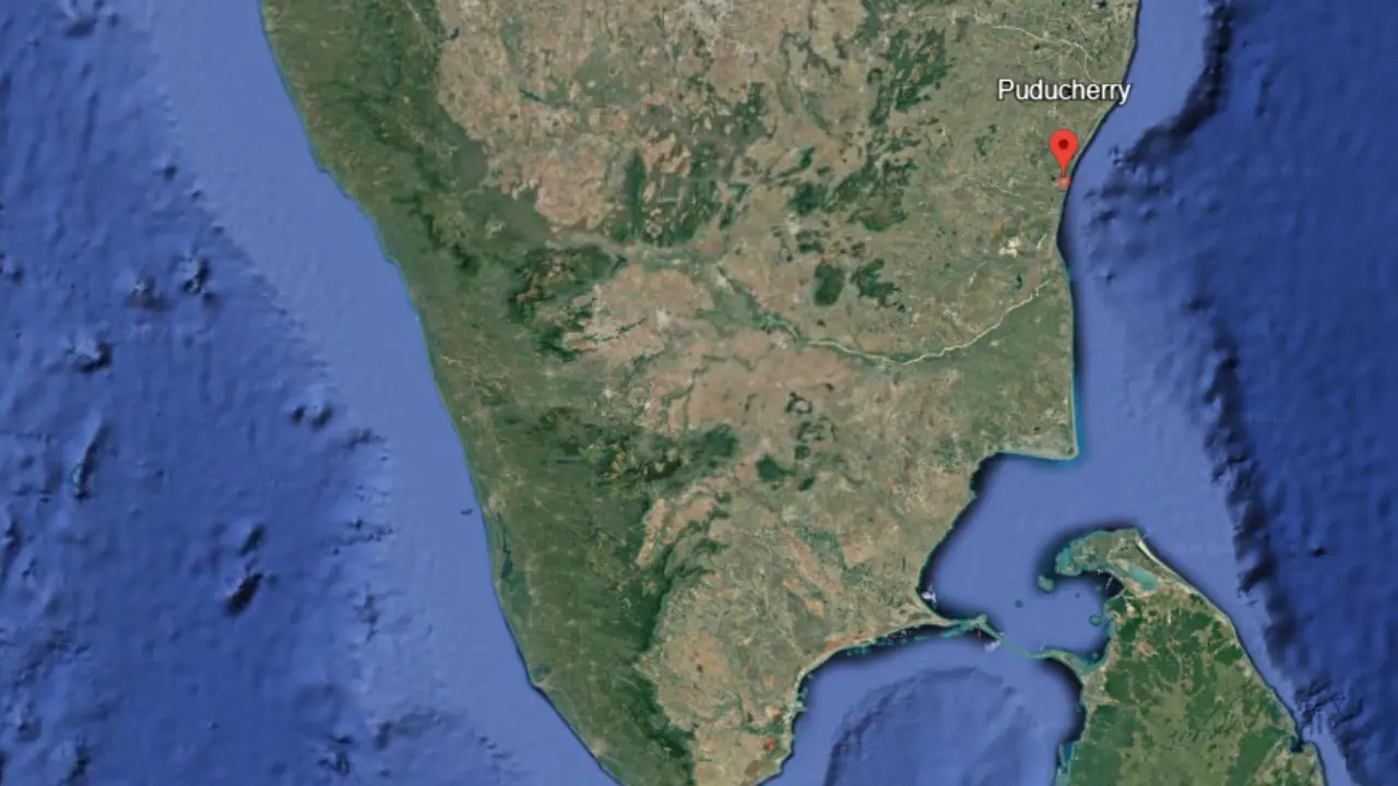 Puducherry in red circle area, What is Puducherry