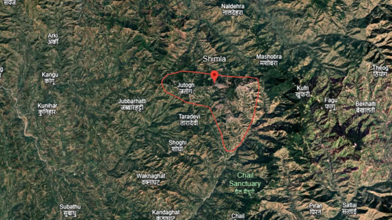 Shimla in red circle, What is Shimla