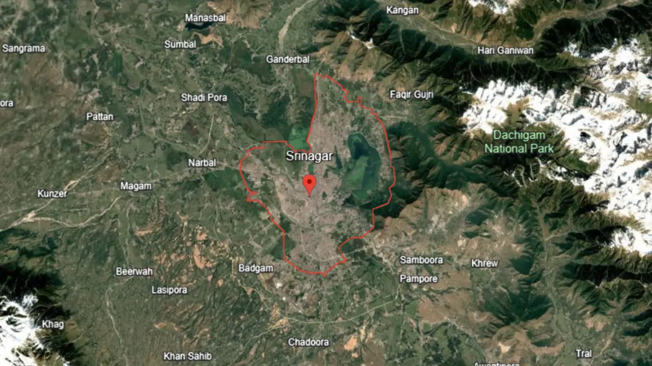 Srinagar located in red circle area, What is Srinagar