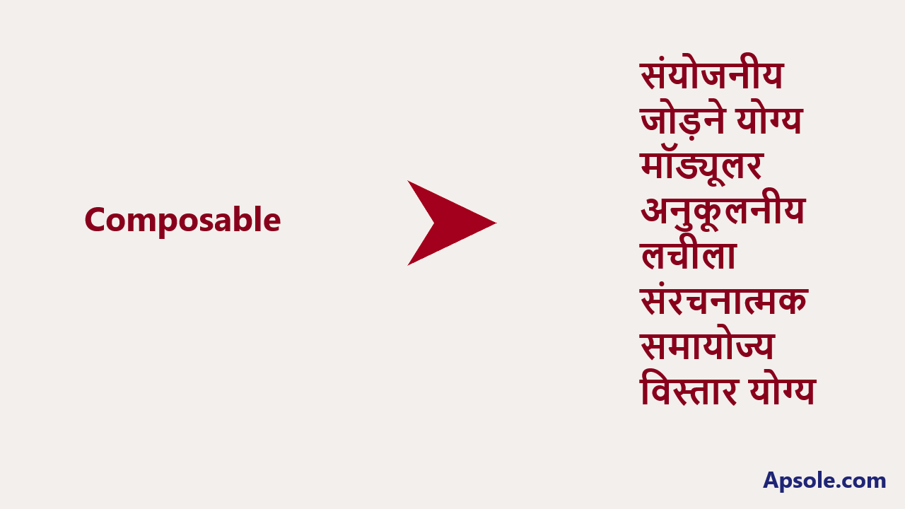 What is Composable in hindi, Composable meaning in hindi