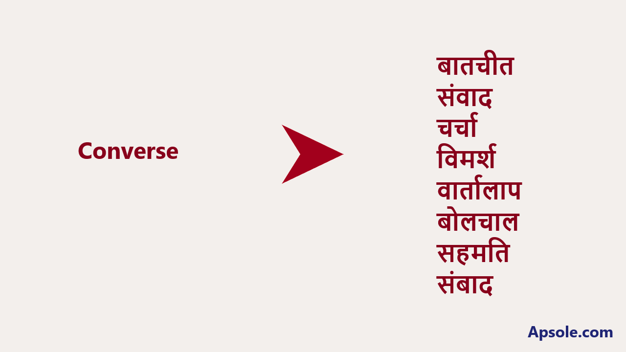 What is Converse in hindi, Converse meaning in hindi