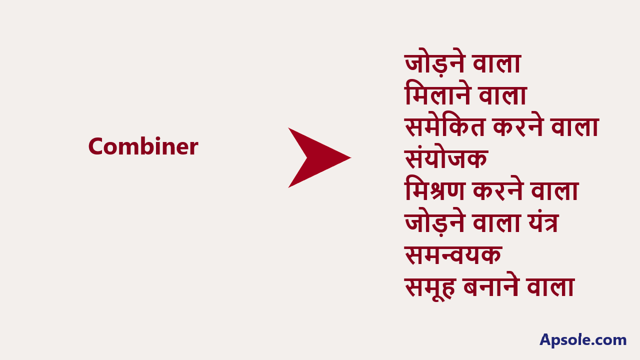 What is Combiner in hindi, Combiner meaning in hindi