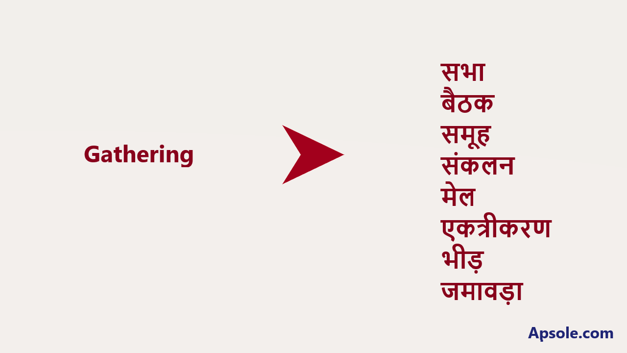 What is Gathering in hindi, Gathering meaning in Hindi