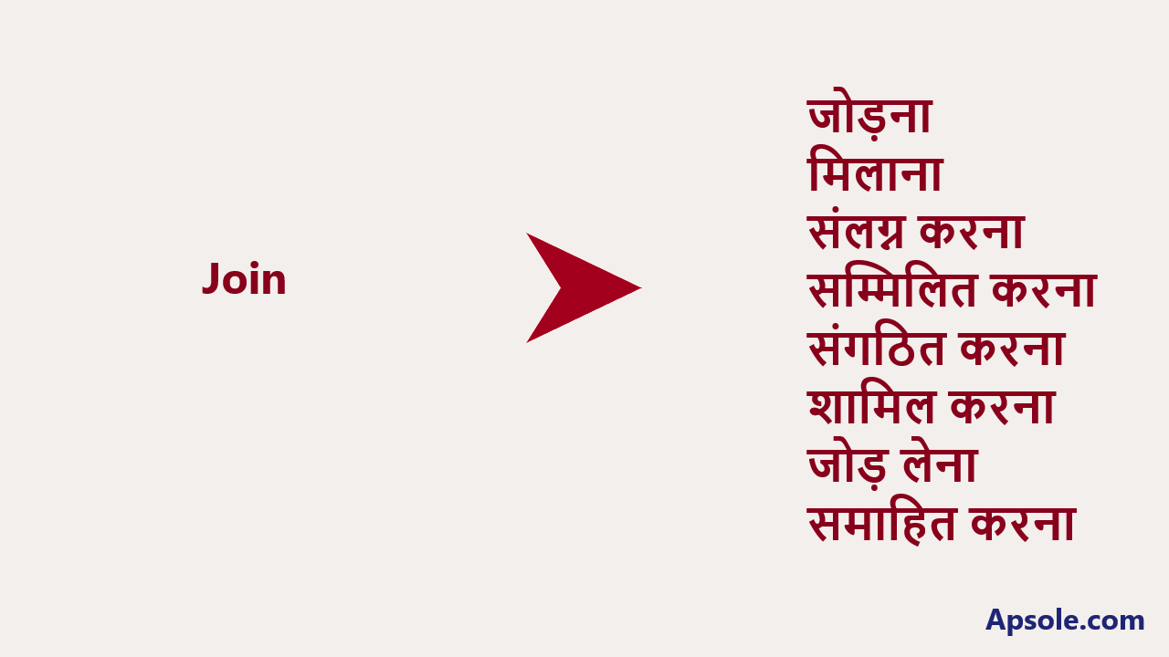 What is Join in hindi, Join meaning in hindi