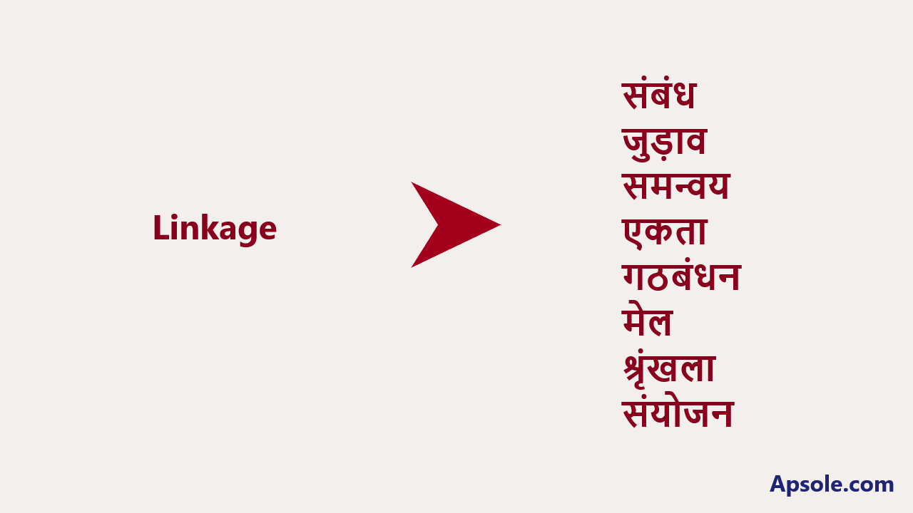 What is Linkage in hindi, Linkage meaning in hindi