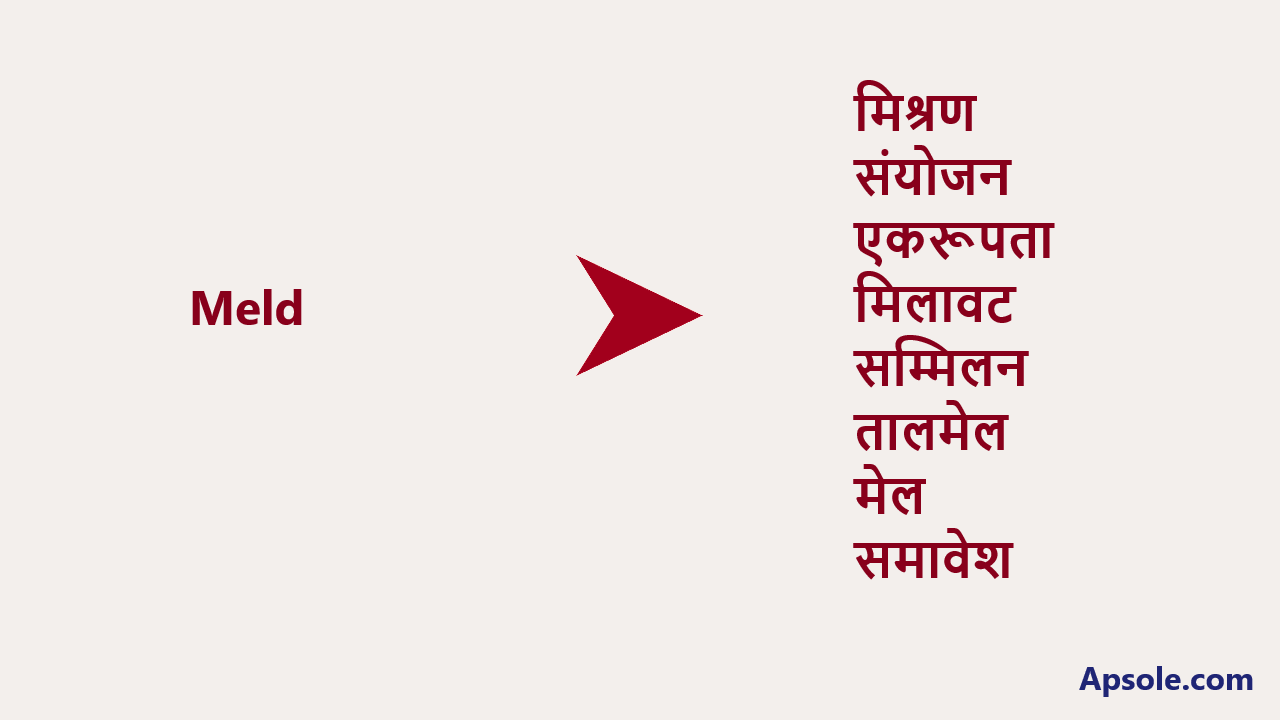 What is Meld in hindi, Meld meaning in hindi