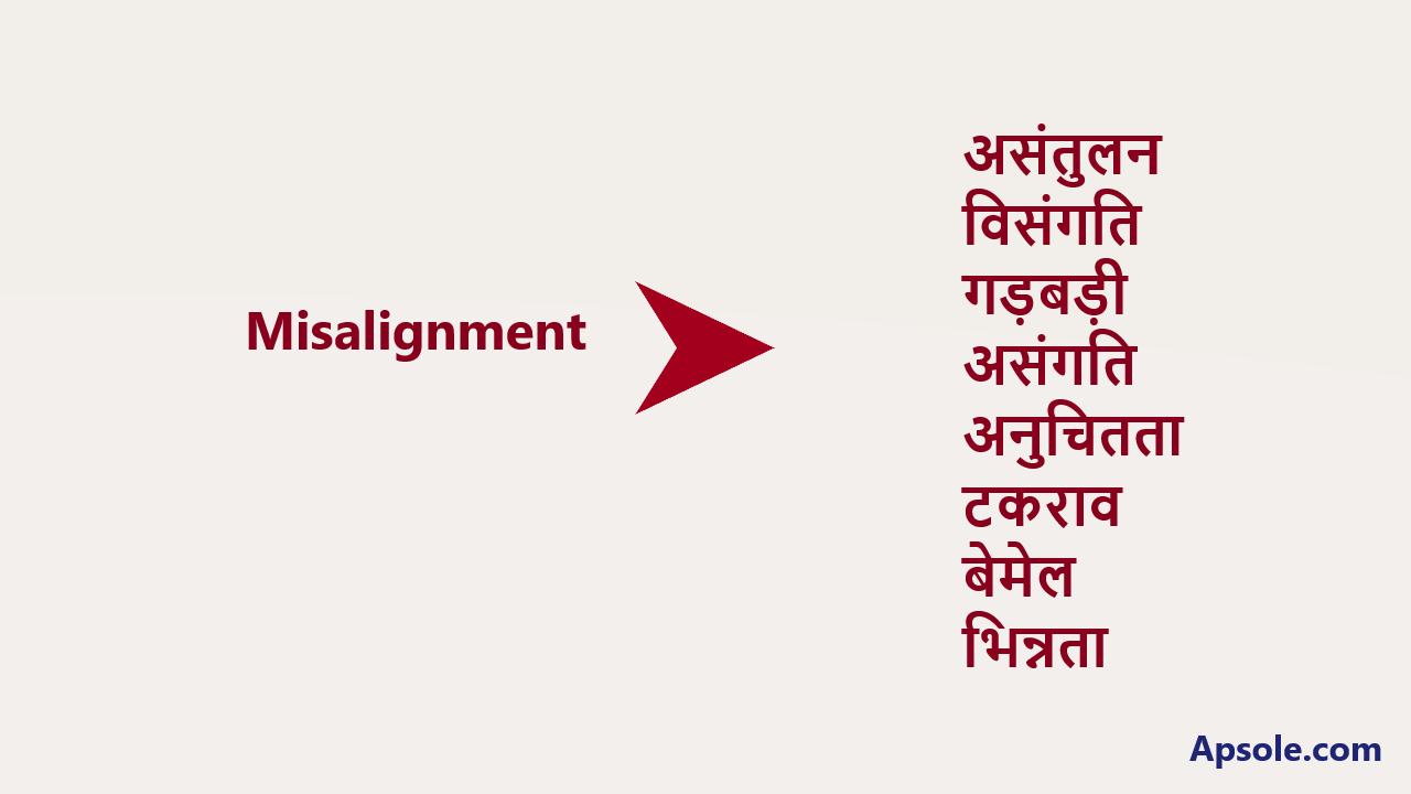 What is Misalignment in hinfi, Misalignment meaning in hindi