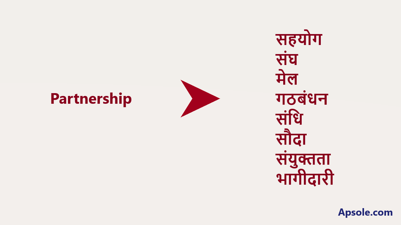 What is Partnership in hindi, Partnership meaning in hindi